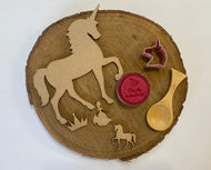 Unicorn themed sensory dough lucky dip