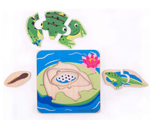 Load image into Gallery viewer, Frog wooden puzzle