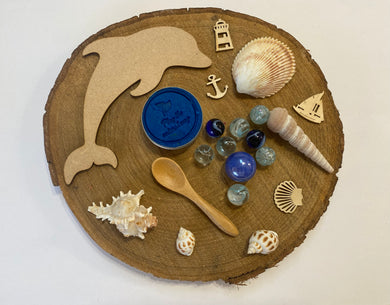 Sea themed sensory dough lucky dip