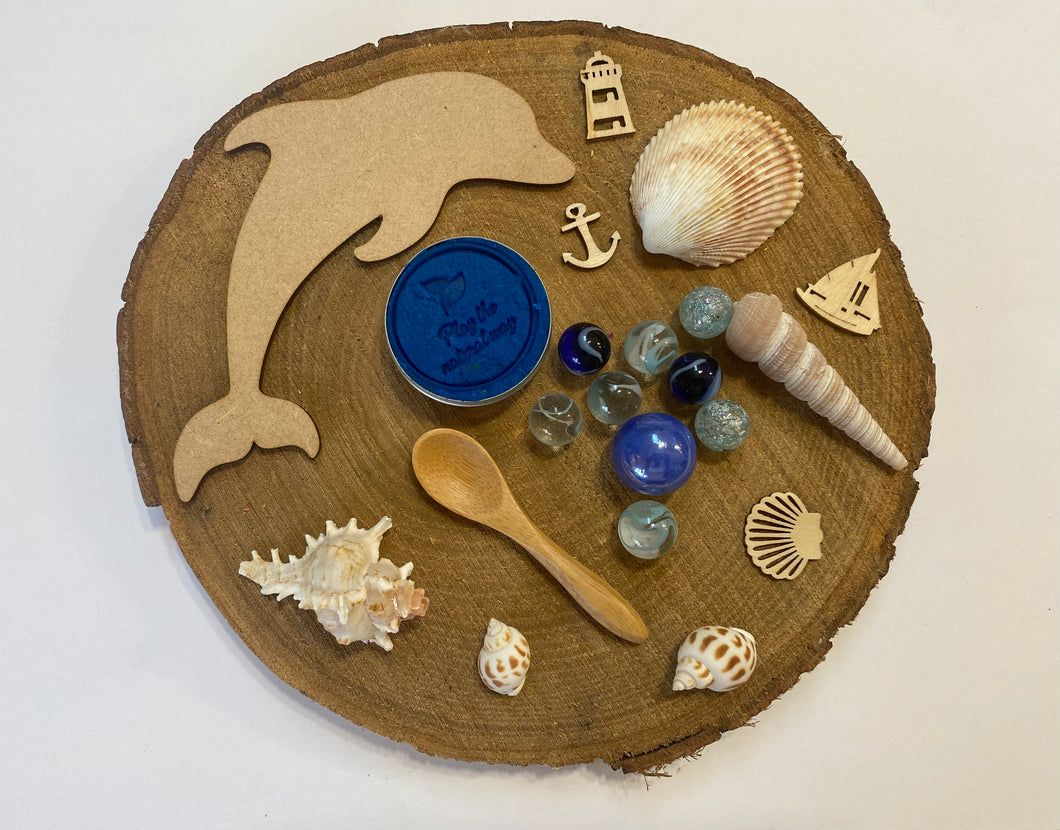 Sea themed sensory dough lucky dip