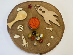 Space themed sensory dough lucky dip
