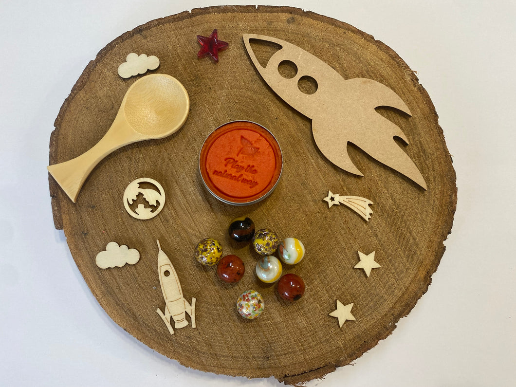 Space themed sensory dough lucky dip