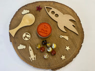 Space themed sensory dough lucky dip