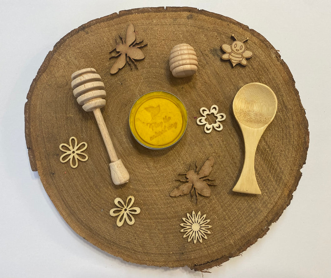 Bee themed sensory dough lucky dip