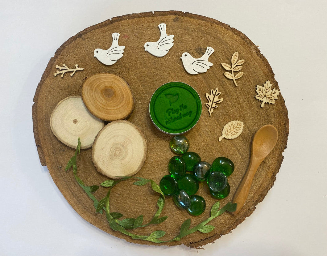Nature themed sensory dough lucky dip