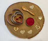 Heart themed sensory dough lucky dip