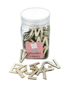 Tub of 136 wooden letters