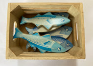 Wooden fish in a box