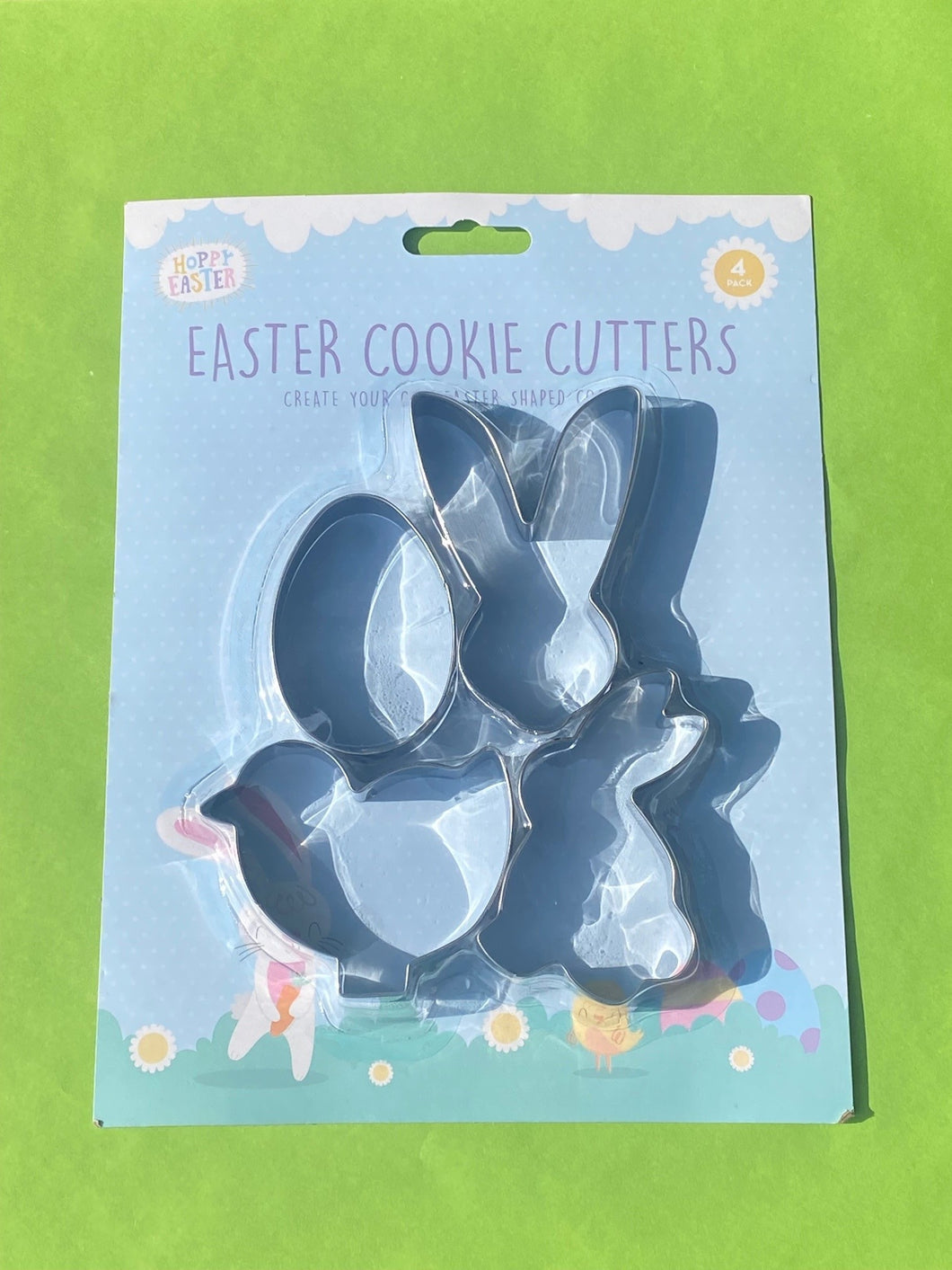 Set of 4 Metal Easter Cookie Cutters