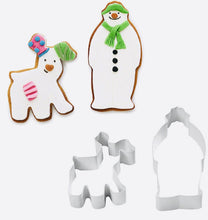 Load image into Gallery viewer, Christmas Snowman and Snowdog Cutter Set