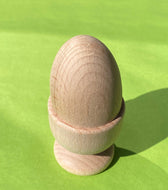 Wooden Eggs with Wooden Egg Cup
