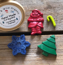 Load image into Gallery viewer, Hand poured Crayon Set - Christmas Themed Tub