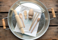 Wooden Sensory Tools Set - with or without tray