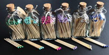 Load image into Gallery viewer, Long Coloured Matches in Glass Jar with Cork