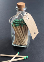 Load image into Gallery viewer, Long Coloured Matches in Glass Jar with Cork